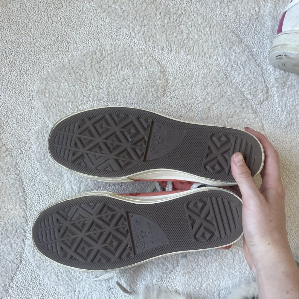 Converse Wmns Orange Patterned Platform Hightop S… - image 5